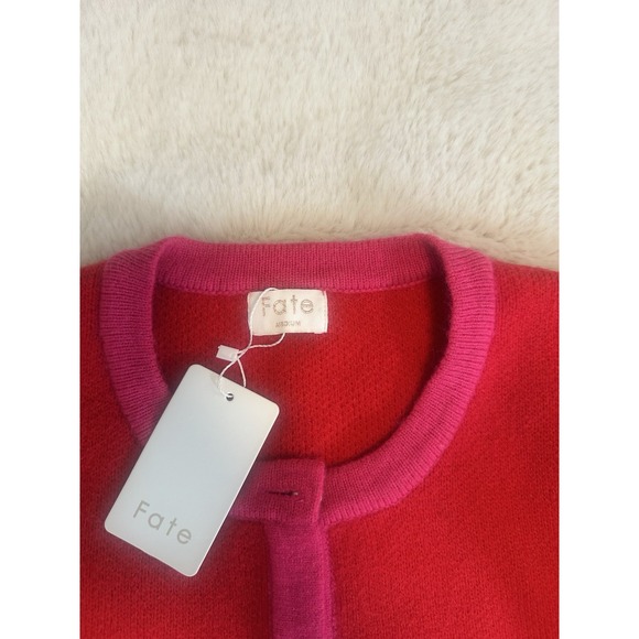 Fate‎ Cardigan Sweater Women's Red Size Médium - Picture 7 of 9